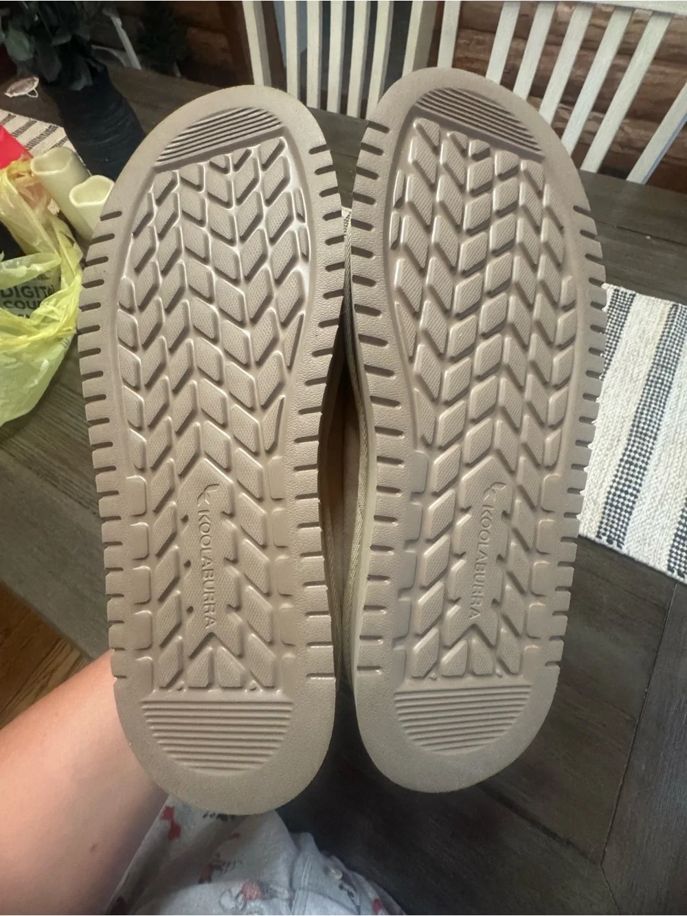 UGG Suede Platform Slip-Ons in Chestnut Tan
